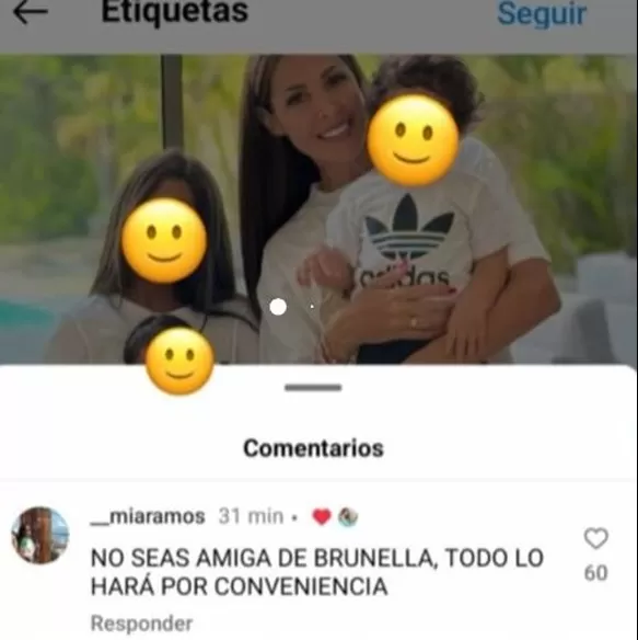 Ana Paula Consorte le dio like a comentario en contra de Brunella Horna 