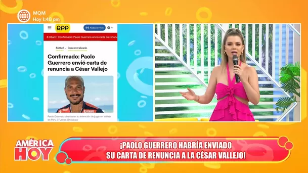 Brunella Horna se refirió a las declaraciones de Paolo Guerrero sobre la Universidad César Vallejo. Fuente: AméricaTV Brunella Horna se refirió a las declaraciones de Paolo Guerrero sobre la Universidad César Vallejo. Fuente: AméricaTV