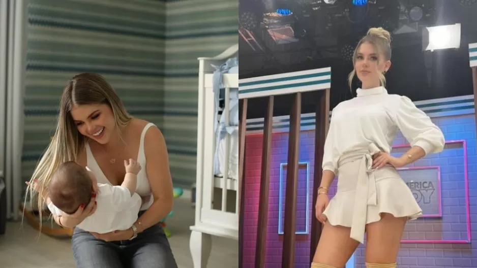 Brunella Horna inquietó a los usuarios de Instagram al publicar una noticia de su pequeño hijo Alessio/Fotos : Instagram