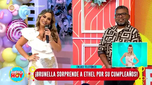 Brunella llamó a América Hoy para saludar a Ethel por su cumpleaños. Fuente: AméricaTV