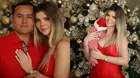 Brunella Horna y Richard Acuña en la primera sesión de fotos de su hijo Alessio por Navidad