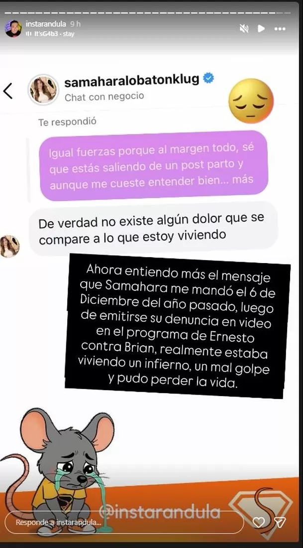Usuarios piden sanción ejemplar contra Bryan Torres por la agresión a Samahara Lobatón. Foto: Instagram