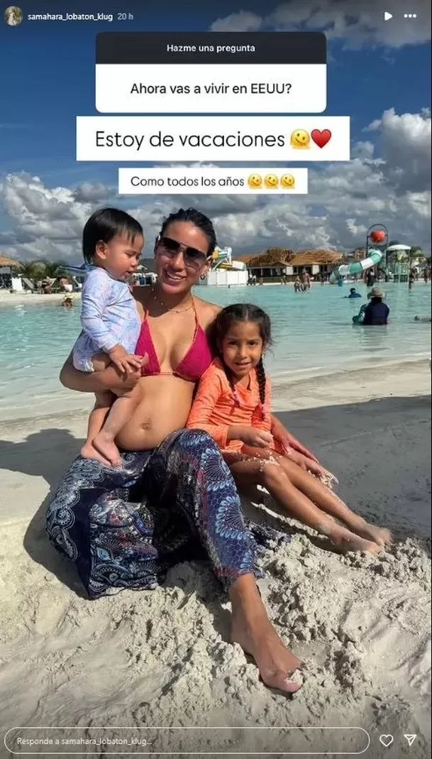 Samahara Lobatón respondió si se quedará a vivir en Estados Unidos. Fuente: Instagram Samahara Lobatón respondió si se quedará a vivir en Estados Unidos. Fuente: Instagram