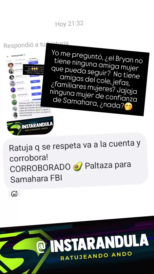 Usuarios descubrieron que Bryan Torres ya no sigue a mujeres en Instagram 