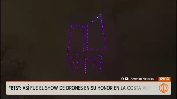 ARMY peruanas sorprendieron con show de drones para BTS/ América TV ARMY peruanas sorprendieron con show de drones para BTS/ América TV