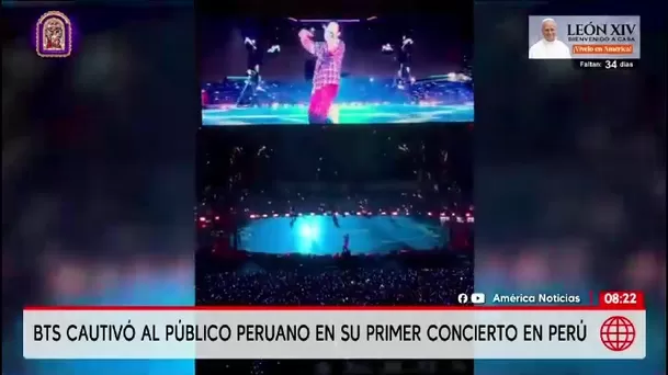 BTS ofreció su primer concierto en Perú y sorprendió a sus fanáticas con mensajes en español/ América TV BTS ofreció su primer concierto en Perú y sorprendió a sus fanáticas con mensajes en español/ América TV