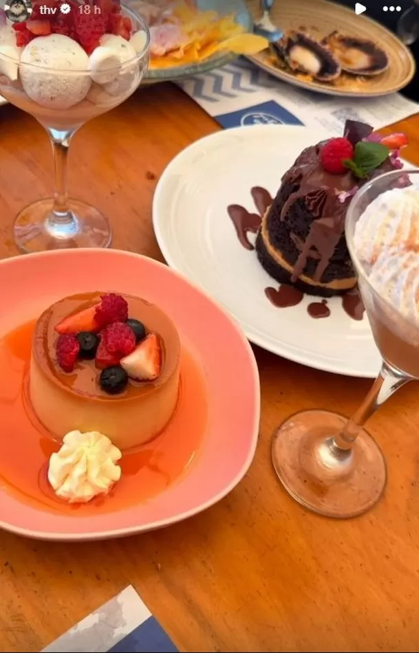 Mediante su cuenta de Instagram, V de BTS mostró todos los postres peruanos que pidió / IG: @thv Mediante su cuenta de Instagram, V de BTS mostró todos los postres peruanos que pidió / IG: @thv