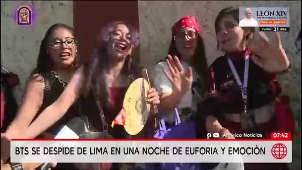 BTS se despidió del Perú y las ARMY vivieron una noche inolvidable/América TV BTS se despidió del Perú y las ARMY vivieron una noche inolvidable/América TV
