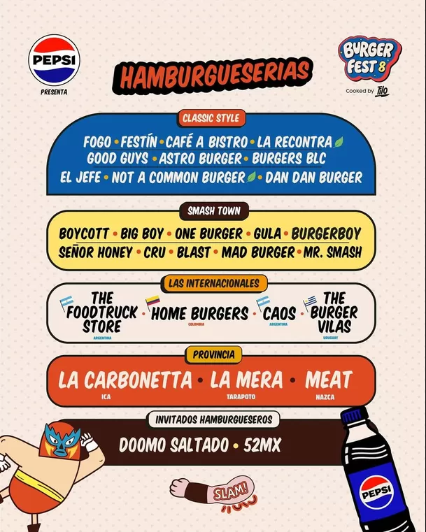 Lo que se verá y degustará en el Burger Fest 2025 / Instagram