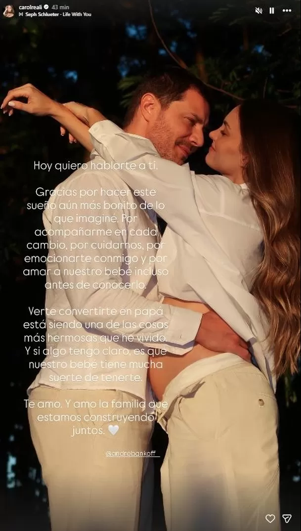 Carol Reali dedica conmovedoras palabras a su novio André Bankoff tras anunciar que serán padres / IG: carolreali