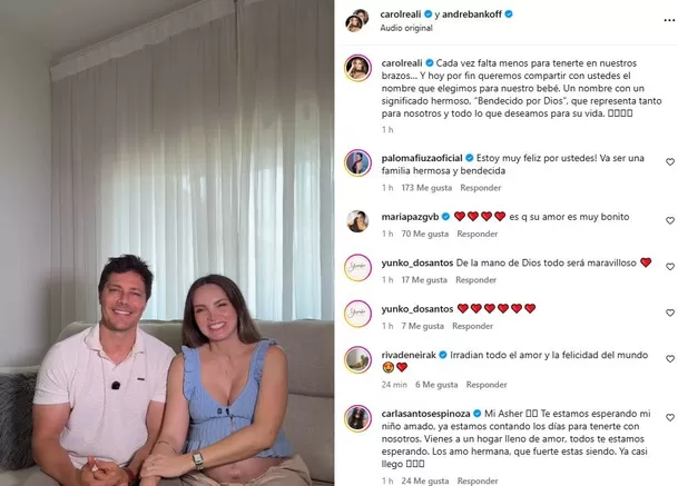 El significado del bebé de Carol Reali y André Bankoff / IG: @carolreali El significado del bebé de Carol Reali y André Bankoff / IG: @carolreali