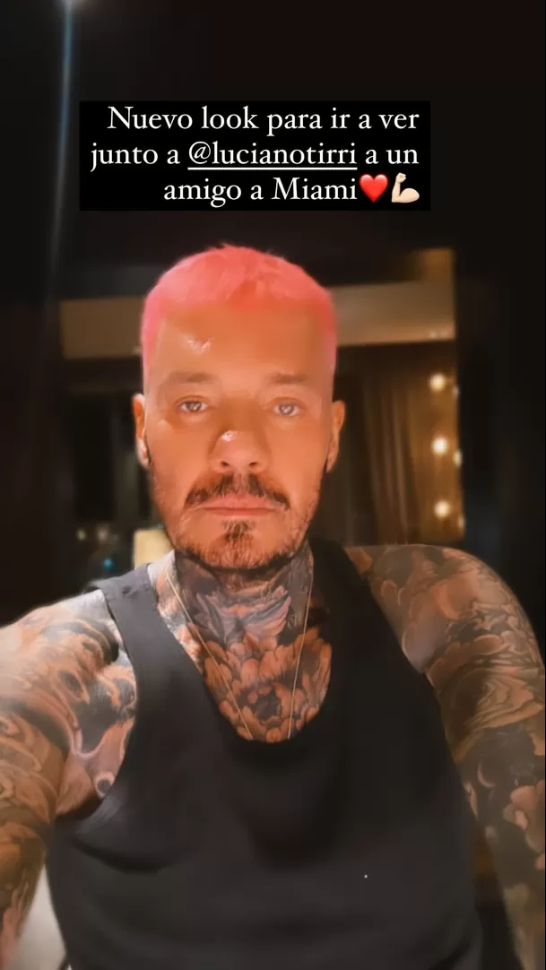 Marcelo Tinelli se pintó el cabello de rosado para la Copa América / Instagram