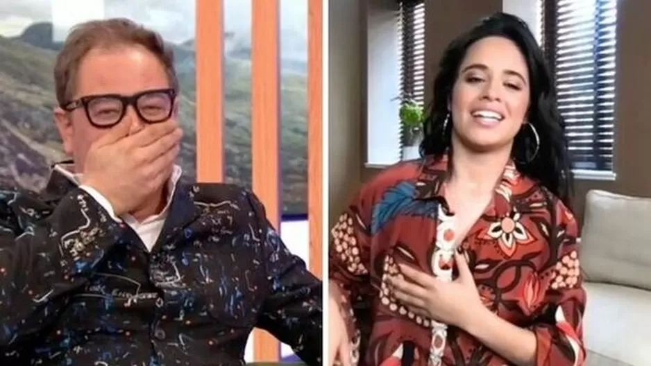 Camila Cabello sufre vergonzoso momento tras percance con su vestuario durante entrevista. Fuente: Captura de pantalla/The One Show