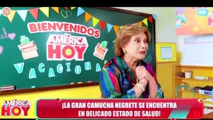 Camucha Negrete permanece en su domicilio, bajo estrictos cuidados y rodeada del cariño de sus familiares más cercanos.Video: América TV