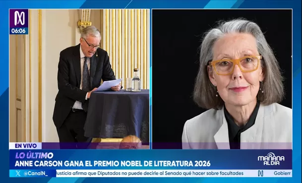 Anne Carson gana el Premio Nobel de Literatura 2026 / Canal N Anne Carson gana el Premio Nobel de Literatura 2026 / Canal N