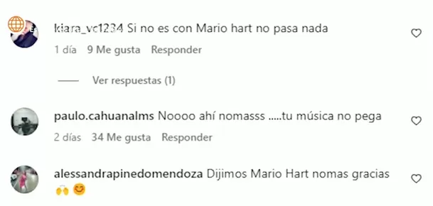 Leslie Shaw fue rechazada por los usuarios de Instgram tras proponer una nueva versión de 'Tal para cual' ellos pedían a Mario Hart 