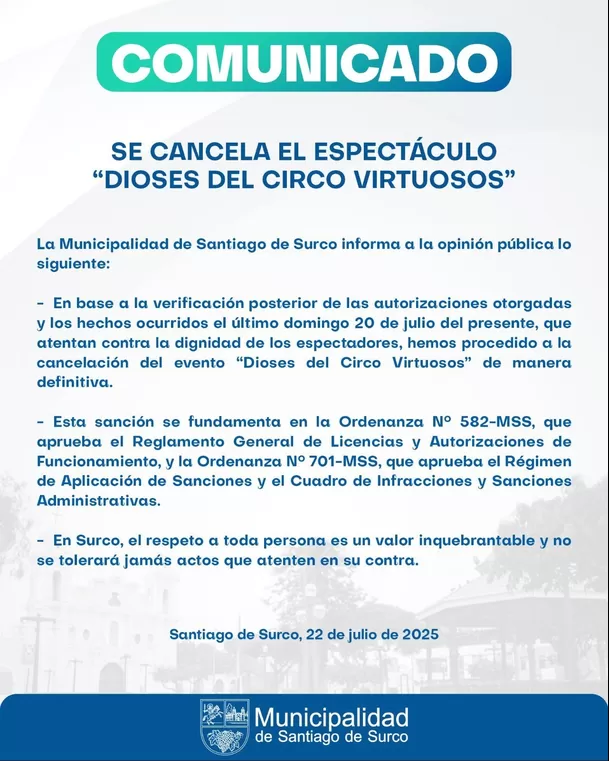 Comunicado de la Municipalidad de Surco tras falta de respeto a Korina Rivadeneira / Instagram