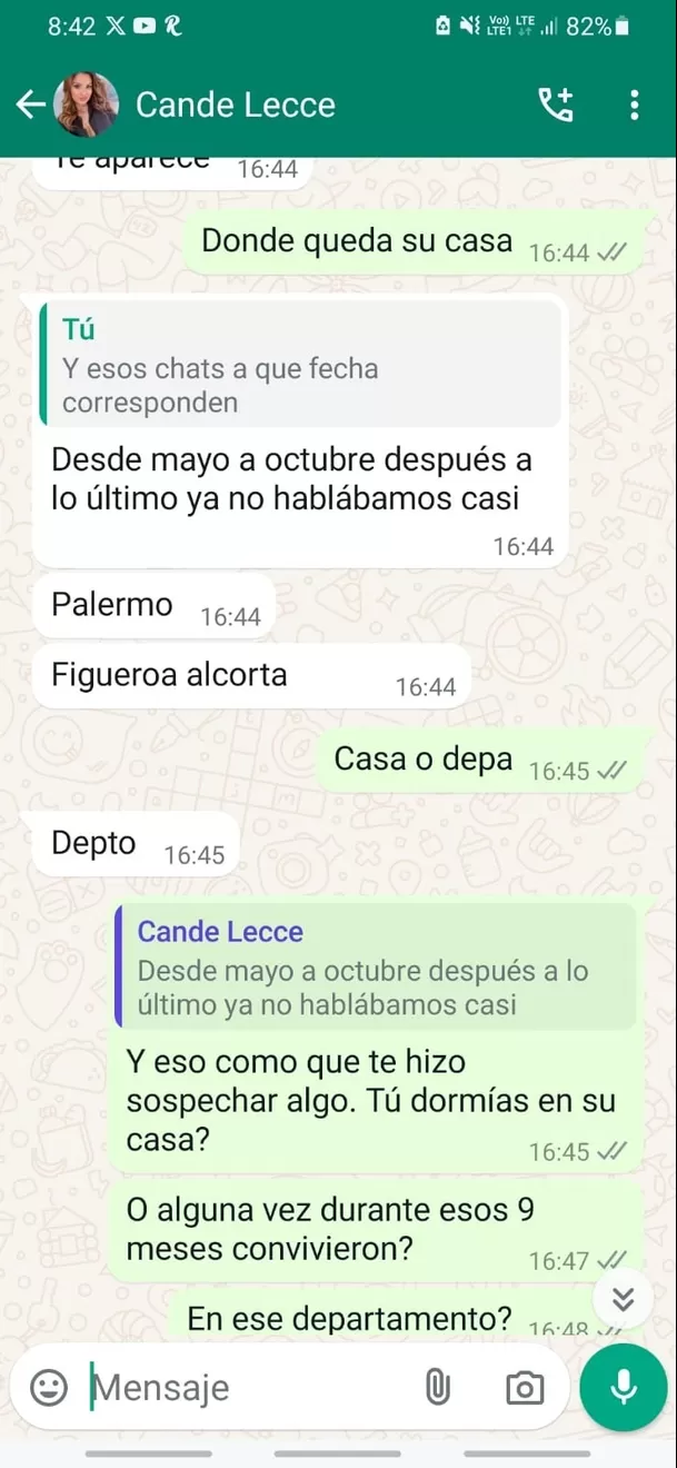 Conversación con Cande Lecce/Foto: Web América Noticias