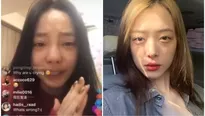 La cantante Goo Hara apareció llorando durante una transmisión en vivo