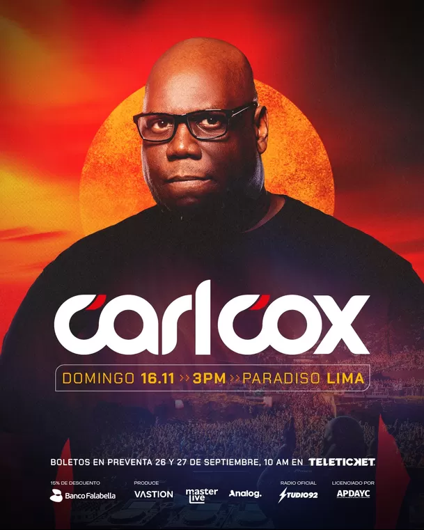 Carl Cox vuelve a Lima para un imperdible espectáculo el 16 de noviembre / Instagram