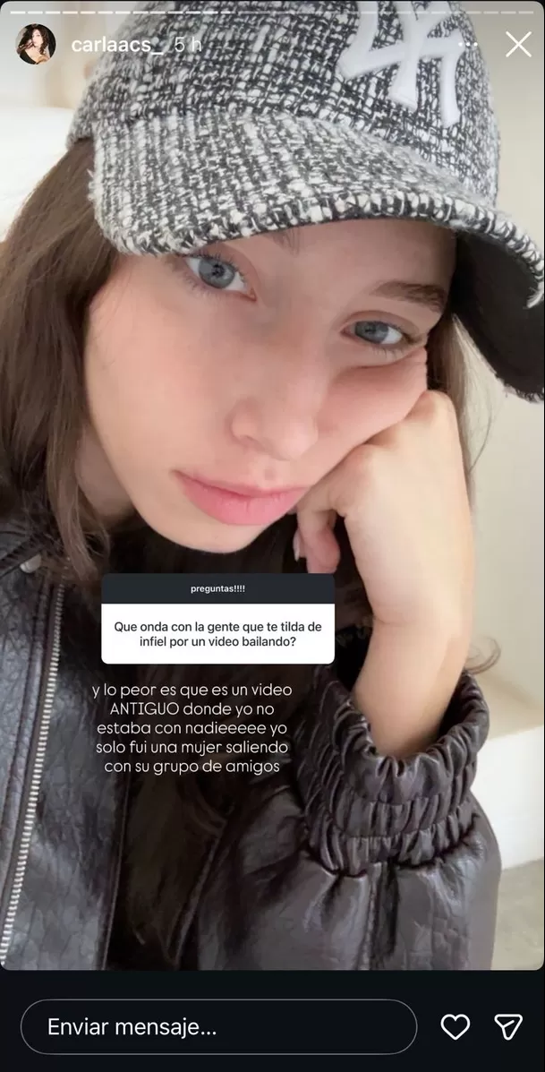 Carla Campos Salazar responde firme a rumores sobre infidelidad. Foto: Instagram