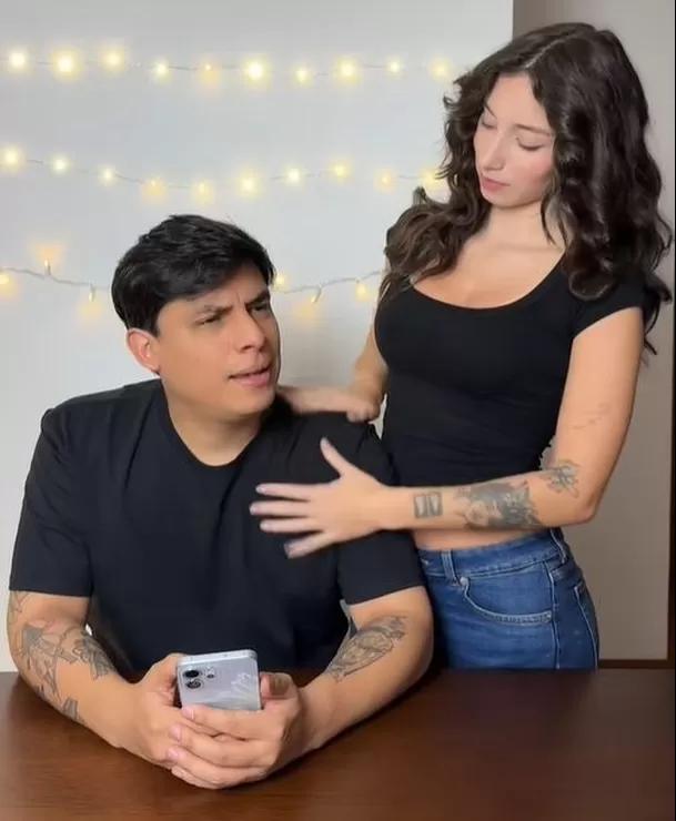 La hermana de Adriana Campos Salazar respondió sin filtros a una curiosa pregunta sobre su compromiso con el streamer. Foto: TikTok