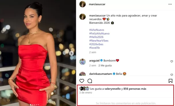 Marcia Succar desactivó los comentarios en redes sociales tras denuncia por abuso sexual contra Carlos Zambrano / Instagram