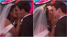 ¡Casados! July y Cristóbal se dieron el "sí" con apasionado beso