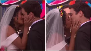 July y Cristóbal se dieron el "sí" con apasionado beso / AméricaTV