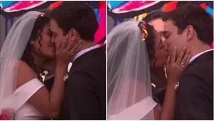 July y Cristóbal se dieron el "sí" con apasionado beso / AméricaTV