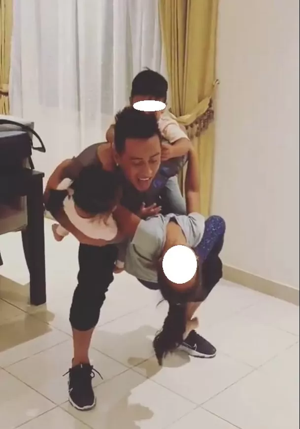 Christian Cueva y sus hijos, fruto de su matrimonio con Pamela López / Captura Christian Cueva y sus hijos, fruto de su matrimonio con Pamela López / Captura