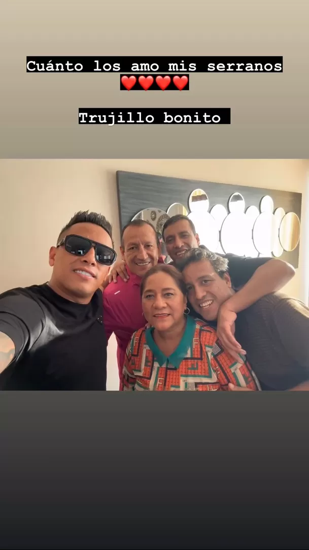 Christian Cueva se reunió con su familia tras denuncia de Pamela López / Instagram