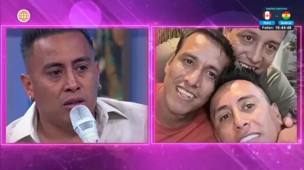 Christian Cueva se quebró en vivo durante su visita al programa ‘Esta noche’. Foto: América TV