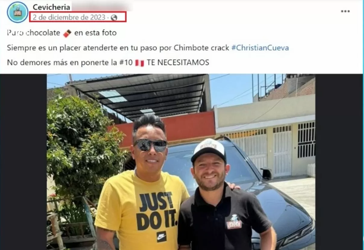 Fotografía tomada al exterior de la casa de Pamela Franco el mismo día en el que fue grabado el video de Christian Cueva cantando con el padre de la artista/Foto: Facebook