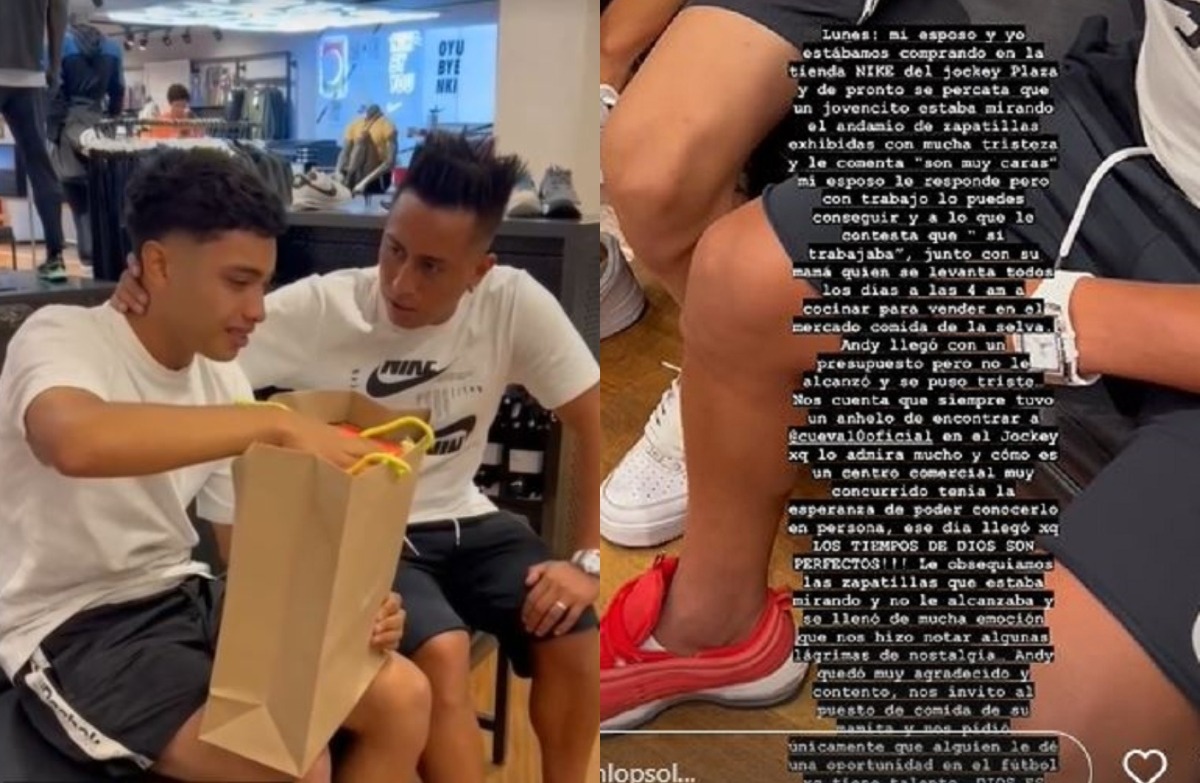 Christian Cueva y el emotivo gesto con un niño que no pudo comprarse unas zapatillas