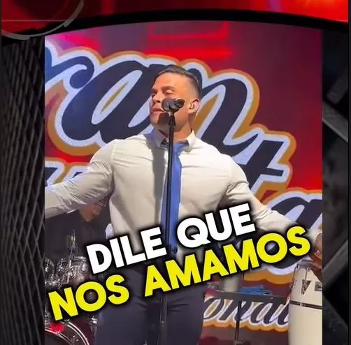 Christian Domínguez cantó 'Dile la verdad' de Pamela López. Fuente: Instarandula