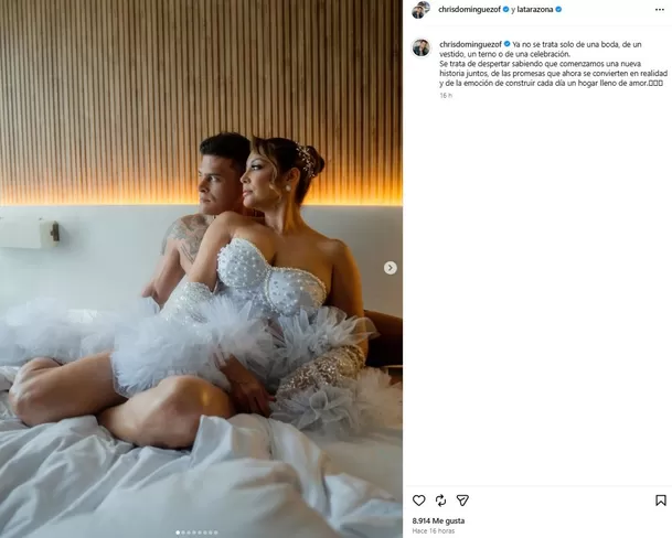Domínguez dejó ver una romántica sesión que realizó con Karla Tarazona antes de convertirse en esposos Domínguez dejó ver una romántica sesión que realizó con Karla Tarazona antes de convertirse en esposos