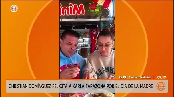 Christian Domínguez sorprendió a Karla Tarazona por su día/ América TV