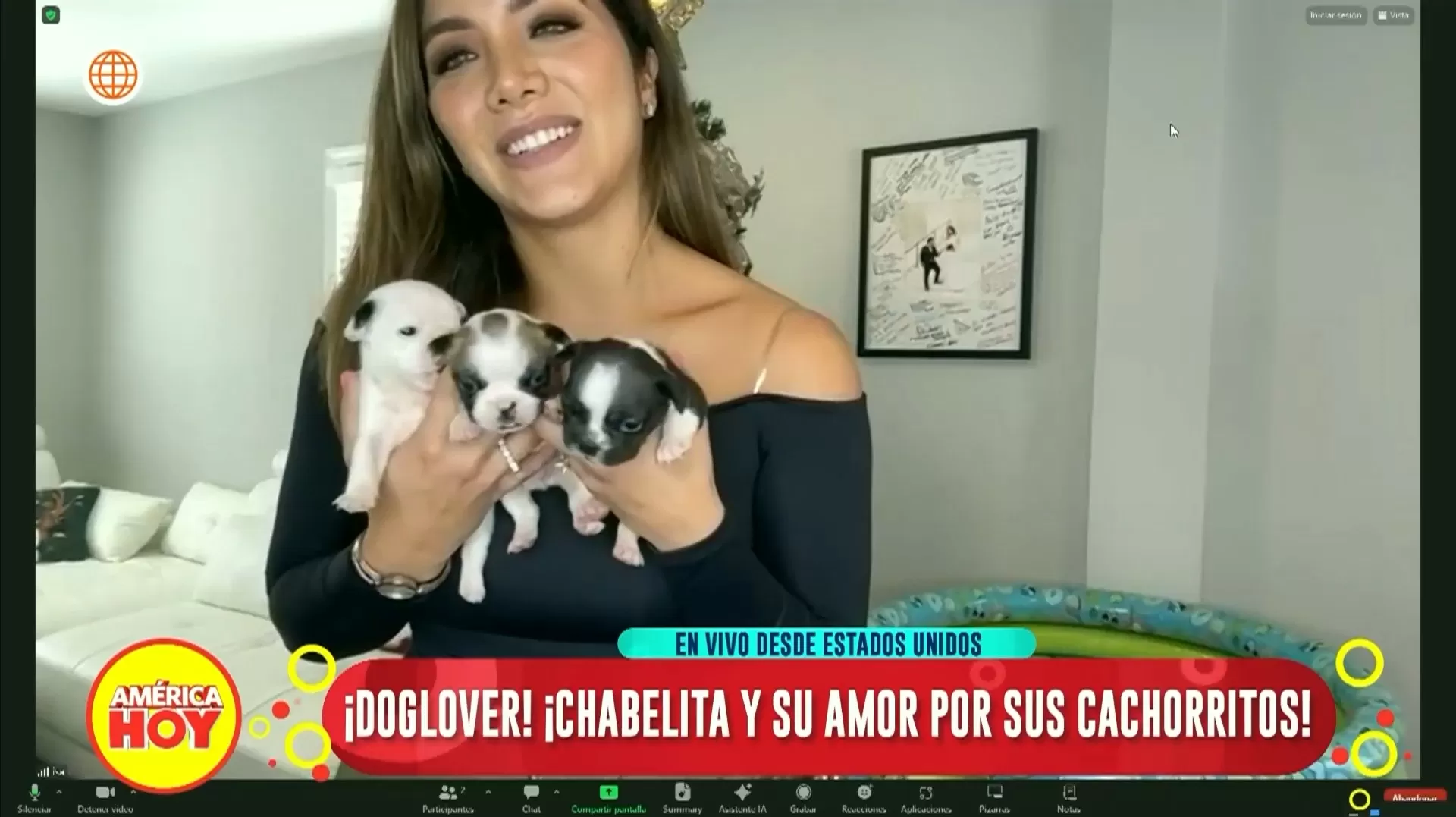 Isabel Acevedo mostró a los nuevos tres miembros de su familia desde Estados Unidos / América Hoy