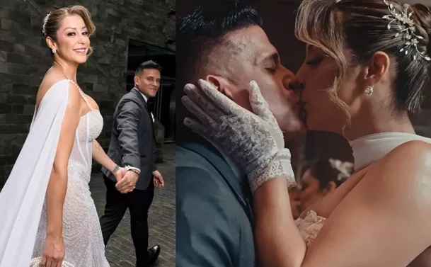 Christian Domínguez y Karla Tarazona contrajeron matrimonio. La íntima ceremonia reunió a familiares y amigos cercanos. Foto: IG @joselaraweddings