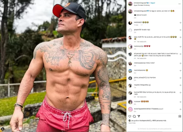 Publicación de Christian Domínguez en redes sociales. Fuente: Instagram