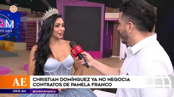 Pamela Franco aclaró que Christian Domínguez no negocia sus contratos musicales / América Espectáculos