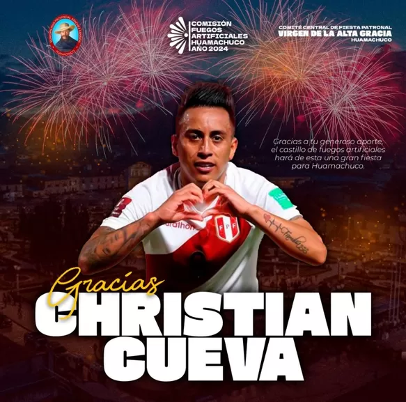 Christian Cueva es uno de los padrinos del evento que organiza la Municipalidad de Sánchez Carrión/Foto: Facebook