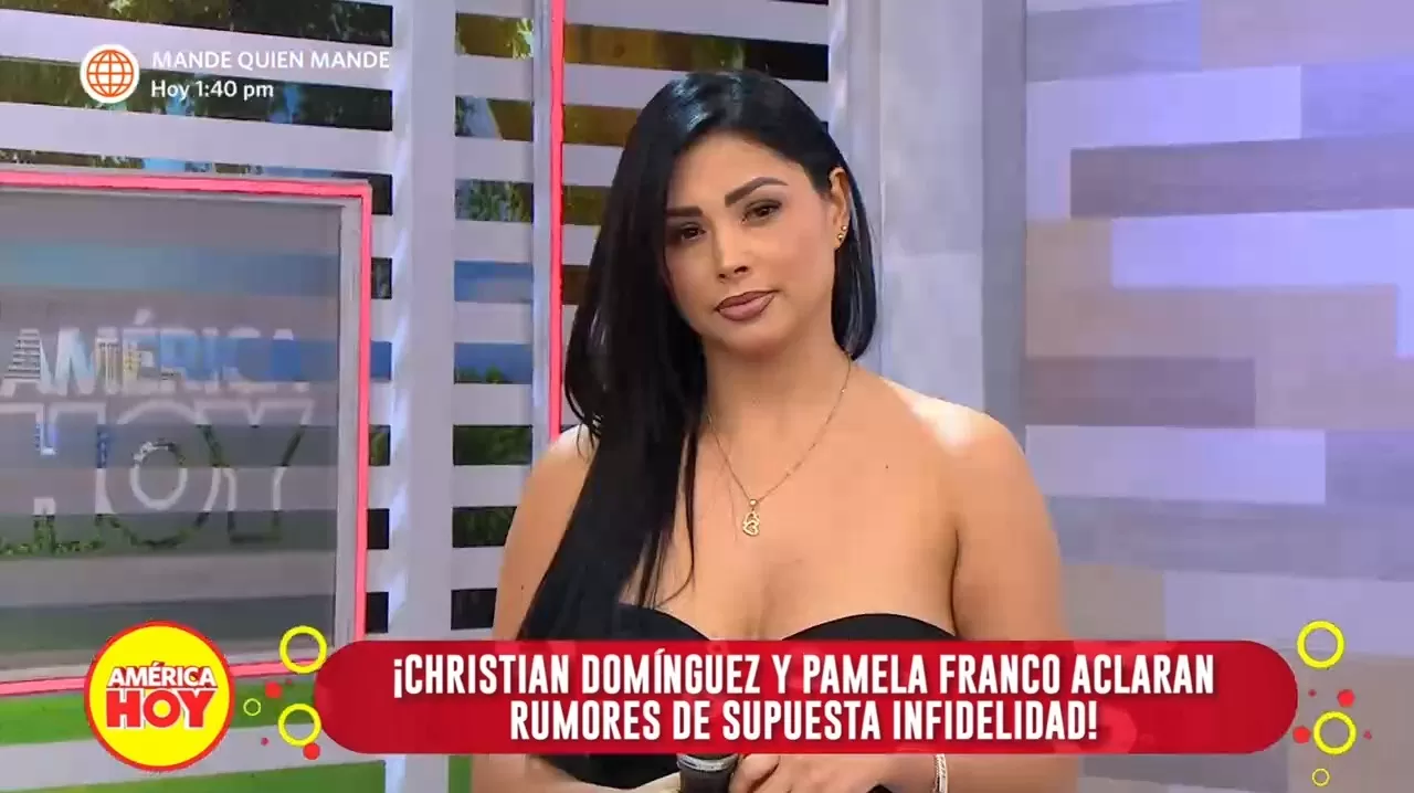 Pamela Franco molesta por declaraciones de 'Metiche' sobre Christian Domínguez / América Hoy