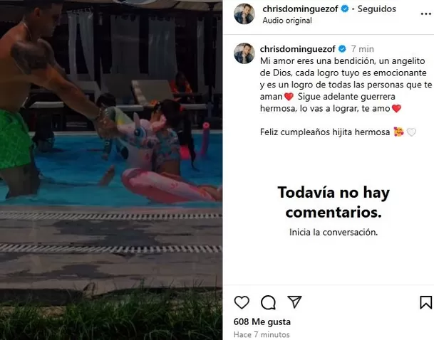 Christian Domínguez y el tierno mensaje por el cumpleaños de su hija con Pamela Franco / Captura Christian Domínguez y el tierno mensaje por el cumpleaños de su hija con Pamela Franco / Captura
