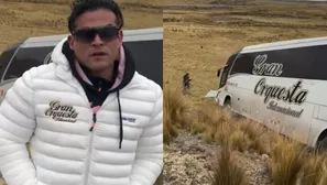 Bus de Christian Domínguez sufrió accidente en Pasco / Instagram