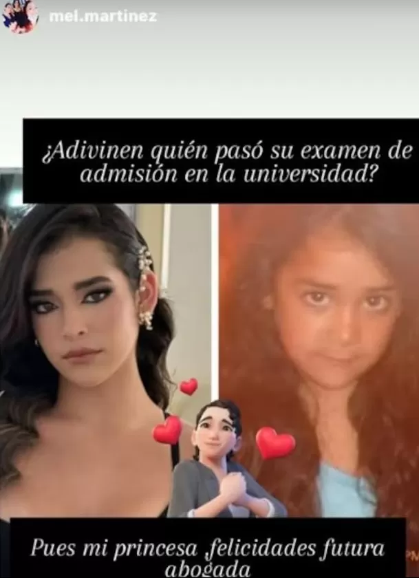 Hija mayor de Christian Domínguez y Melanie Martínez ingresó a la universidad / Instagram