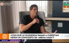 Christian Meier: ¿Con qué le quisieron pagar por un concierto de Arena Hash?  - Noticias de arena-peru