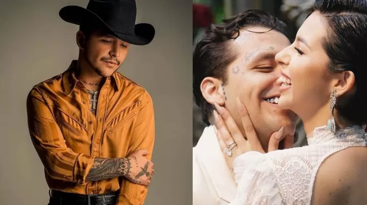 Christian Nodal canceló su presentación en Argentina¿Qué tiene que ver su esposa Ángela Aguilar?/Fotos: Instagram
