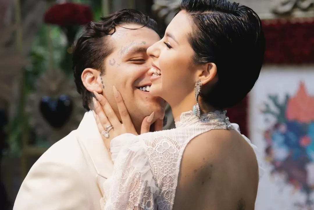 Los recién casados lucen enamorados | Imagen: Instagram Christian Nodal y Ángela Aguilar